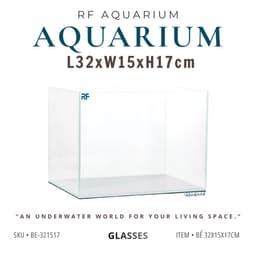 Bể Cá Mini Kích Thước 32x15x17cm Trang Trí, Để Bàn Làm Việc | RF Aquarium 1