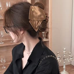 Kẹp ngoạm tóc tam giác, kẹp tam giác vải kẻ phồng tóc , kẹp ngoạm phồng tóc cho nữ 8