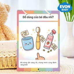 Thẻ Flash EVON BABY dạy bé tập nói - BÉ TẬP ĐÁNH RĂNG 5