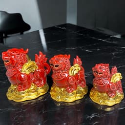 Cóc tỳ gốm sứ đỏ dát vàng RỒNG VIỆT - Thiềm thừ, tỳ hưu cao cấp trang trí ban thờ thần tài 9