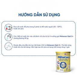 (Date mới) Sữa Bột Metacare Opti Vàng 0+ 1+ 2+ 850G - Nutricare - Tiêu Hóa Khỏe -Tăng Cân -Cao Lớn 4