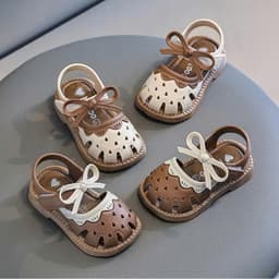 [Phom To Lùi Size] Dép Sandal Búp Bê Mũi Kín Cho Bé Gái Tập Đi Từ 6 Tháng Đến 3 Tuổi Phong Cách Công Chúa Tiểu Thư [BB2] 3