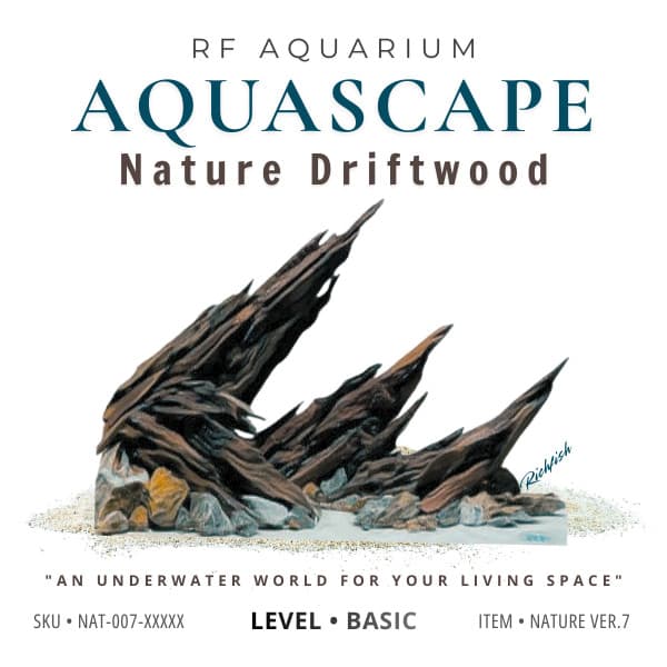 Layout Nature Ver.7 | Tiểu Cảnh Nghệ Thuật Được Chế Tác Thủ Công Từ Gỗ Lũa Tự Nhiên | RF Aquarium
