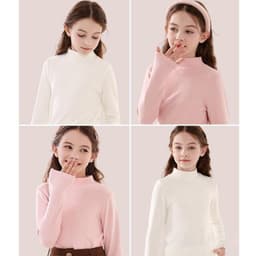 Áo giữ nhiệt Ultra Warm cho bé gái BabyloveGO áo thu đông dài tay cao cổ lọ ấm áp, co giãn tốt 9