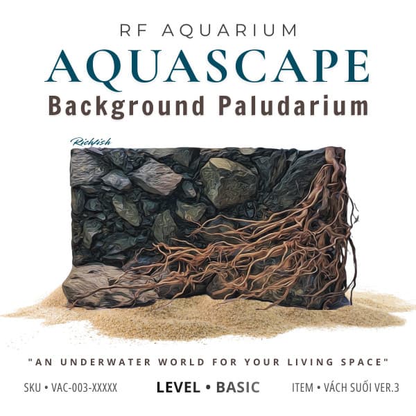 Layout Vách Suối Ver.3 | Nền Đá Nham Xanh Phù Hợp Chơi Bể Biotop, Blackwater | RF Aquarium