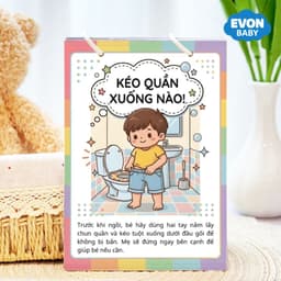 Thẻ Flash EVON BABY dạy bé tập nói - CHỦ ĐỀ BÉ TỰ LẬP 6