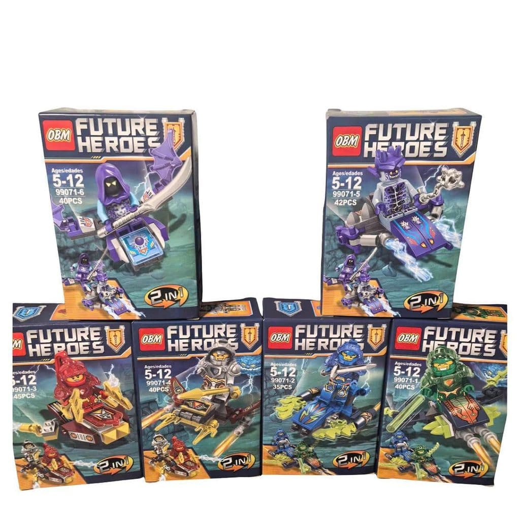 [ Không in lưng ] Đồ chơi mô hình xếp hình nhân vật Nexo Knᶖgt Future Heroes OBM -35 pcs