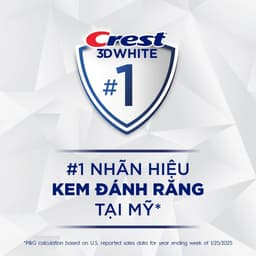 Kem đánh răng Crest 3D White Brilliance Vibrant Peppermint/Blast/Charcoal Trắng Răng Bảo Vệ Men Răng 130g 2