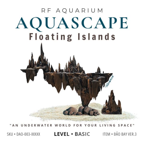 RF Aquarium l Layout Đảo Bay Ver 3 - Tiểu Cảnh Thuỷ Sinh Chế Tác Thủ Công Trang Trí Bể Cá