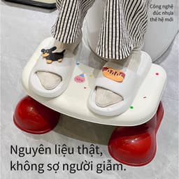 Ghế Kê Chân Toilet Họa Tiết Dễ Thương - Ghế Gác Chân Bồn Cầu Chữ U, Có Đệm Chống Trượt, Tốt Cho Sức Khỏe 6