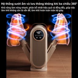 Allieuka-Máy sấy giày khử mùi đa năng Home,4 lá khử trùng bằng tia UV, thiết kế gập gọn tiện lợi 2
