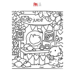 Set 50 Tranh Tô Màu Capybara & Những Người Bạn Động Vật - Giấy Dày In Rõ Nét - Đồ Chơi POMI 3