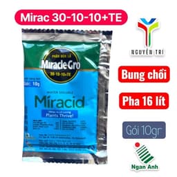 Mirac 30-10-10+TE – Bung Chồi Mạnh, Xanh Lá Nhanh (Gói 10g Pha 16L) 1
