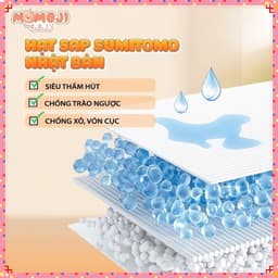 COMBO 2 Bỉm Quần/Dán MOMOJI EXTRA SOFT Siêu mỏng,mềm mại,chống tràn, siêu thấm 3
