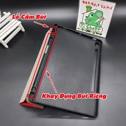 [Có Khay Bút] Bao Da MTB Samsung Tab S10 LITE/ S10 FE/ S9 11"/ S9 FE 10.9" Lưng Dẻo PU Gấp 3 Khúc 8