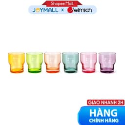 Bộ 6 Ly Thủy Tinh Elmich EL0776 300ml Nhiều Màu, Hàng Chính Hãng, Độ Bền Cao - JoyMall 1