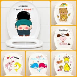 Miếng dán trang trí Toilet đẹp mắt, bền bỉ với chất liệu decal chống thấm, hoàn hảo cho không gian vệ sinh. 5