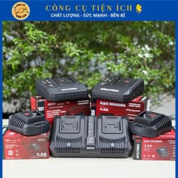 Sạc Nhanh AMAXTOOLS 2.5/3.5/4.5/6.5Ah, Vỏ Sạc Chống Cháy, Chân Pin Phổ Thông, Sạc CHÍNH HÃNG 1
