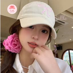 Mũ lưỡi trai unisex nón bóng chày nam nữ thêu nơ phong cách Hàn Quốc Sollle STCB 6