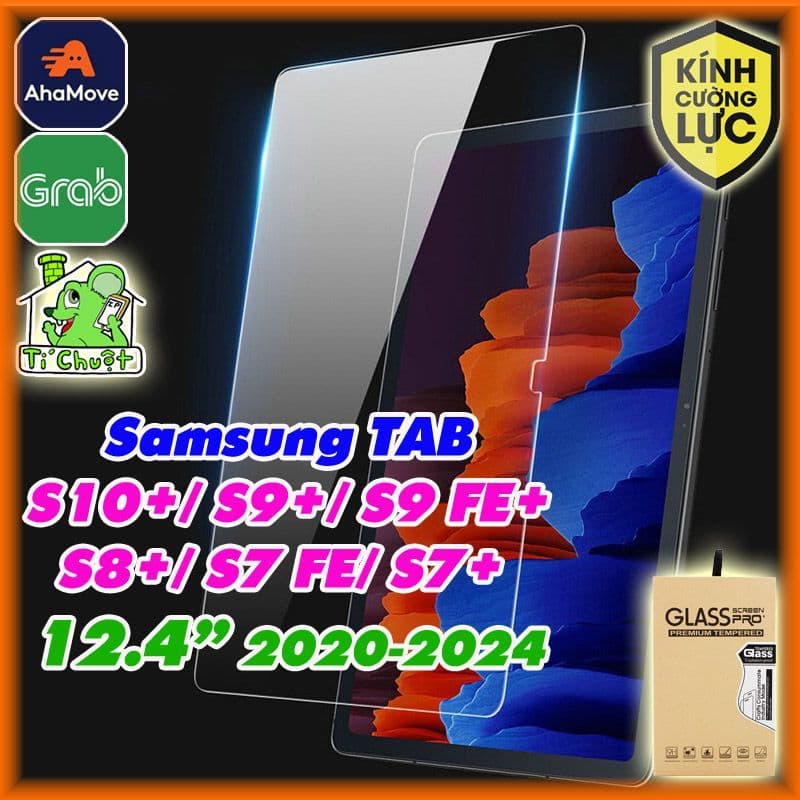 Kính CL MTB Samsung Tab S10 PLUS/ S10+ / S9 FE+/  S9+ / S8+ / S7 FE / S7+ 12.4" Cường Lực 2.5D 9H Trong Suốt