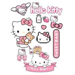 Hình dán trang trí Hello Kitty dễ thương cho xe điện, xe máy, vali, mũ bảo hiểm, che vết trầy xước và chống thấm nước. 2