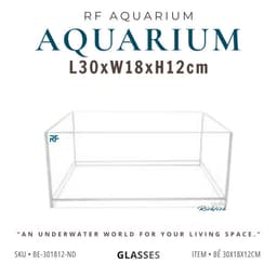 Bể Nâng Đáy Kích Thước 30x18x12cm Dáng Shallow Tank Dán Dấu Keo Mài Cạnh Vi Tính | RF Aquarium 1