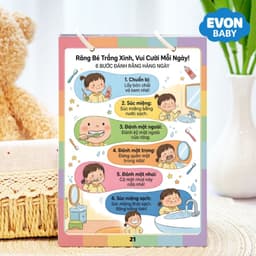 Thẻ Flash EVON BABY dạy bé tập nói - BÉ TẬP ĐÁNH RĂNG 2