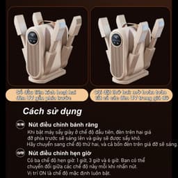 Allieuka-Máy sấy giày khử mùi đa năng Home,4 lá khử trùng bằng tia UV, thiết kế gập gọn tiện lợi 8