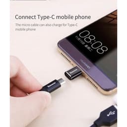 Đầu Chuyển Cổng Type-C Cái qua Cổng MicroUSB Cái - BASEUS MicroUSB to Type-C Adapter Biến Cáp MicroUSB thành cáp USB-C 5