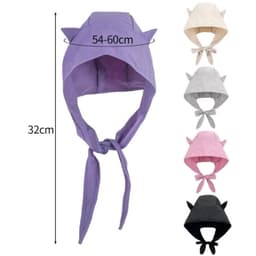 Mũ Chống Nắng Tai Mèo Dễ Thương - Dây đeo Tiện Lợi, Mũ Túi Khăn 3in1 STCB 3
