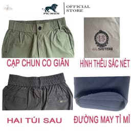 Quần Short Kaki PK-MEN ,Quần Lưng Thun Cạp Khuy,Vải  Co Dãn Rất Phù Hợp Khi Đi Chơi Và Choi Thể Thao 6