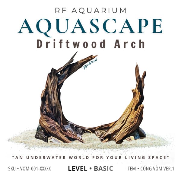 RF Aquarium l Layout Thuỷ Sinh Cổng Vòm Ver 1 - Lũa Tiểu Cảnh Nguyên Sơ Chế Tác Thủ Công