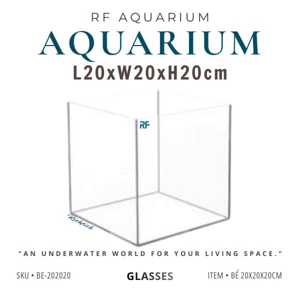 Bể Cubic 20 Kích Thước 20x20x20cm Hồ Thủy Sinh Nuôi Cá Betta | RF Aquarium