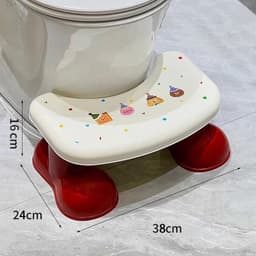 Ghế đẩu phòng tắm DAPHS, Bồn cầu tựa chân hoạt hình chống trượt, Thiết thực chắc chắn Hỗ trợ nhà vệ sinh Bước sử dụng phòng tắm 2