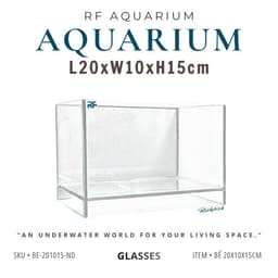 Bể Cá Nâng Đáy Mini Kích Thước 20x10x15cm Nâng Đáy 2cm | RF Aquarium 1