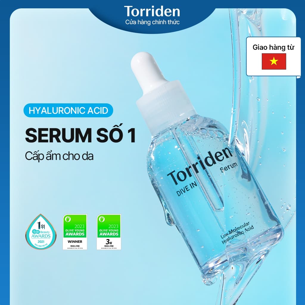 Serum cấp nước phục hồi dưỡng ẩm TORRIDEN Low Molecular Hyaluronic Acid Dive In 50ml