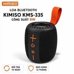 Loa Bluetooth Kimiso KMS-335 Chính Hãng - Bluetooth 5.4, RGB LED, Chống Nước IPX5, Hỗ Trợ USB/TF/FM, Công Suất 8W 1