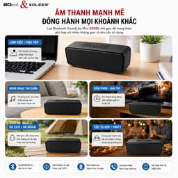 Loa Bluetooth SoundLike Mini S2025 Công Suất 10W Hỗ Trợ USB TF AUX Pin 1200mAh Âm Thanh Stereo 7