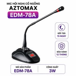 Micro Hội Nghị Cổ Ngỗng AZTOMAX EDM-78A Cao Cấp | Mic Condenser Bắt Âm Rõ Nét | Dùng Cho Hội Họp, Phát Biểu, Nhà Thờ 1