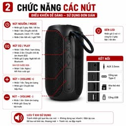 Loa blutooth SODBOX A8 bass lực - chống nước IPX7 2