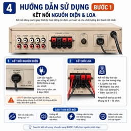 Amply Mini ORIS BT-9100 300W+300W Bluetooth 5.0 - Hỗ Trợ USB/SD/FM - Amply Karaoke Gia Đình 2