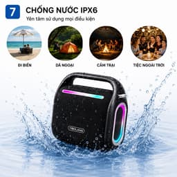 Loa Karaoke Bluetooth Yibolang F2 Pro 160W Kèm Micro Không Dây - Pin 12000mAh, DSP Chống Hú, Chống Nước IPX6 8