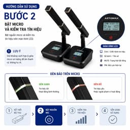 Mic Hội Nghị Không Dây AZTOMAX 302C UHF 2 Micro Cổ Ngỗng Thu Âm Chuyên Nghiệp Cho Phòng Họp, Hội Trường, Nhà Thờ 5