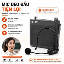 Loa Trợ Giảng X1 15W Bluetooth 5.0 Kèm Mic Đeo Đầu – Âm Thanh Lớn, Pin Sạc USB, Dùng Cho Giáo Viên, Bán Hàng 4