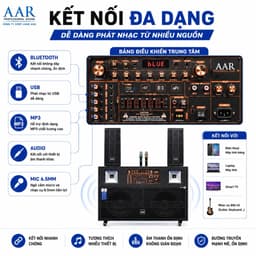 Loa Gập AAR LX8860 Công Suất 400W-1000W Kèm 2 Micro Không Dây, Pin Lithium 12.8V-12A, Loa Kéo Di Động Karaoke Sự Kiện 4