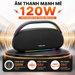 Loa Bluetooth YIBOLANG V113 120W - Pin 12000mAh, Bluetooth 5.0, Đèn LED RGB, TWS Ghép Đôi, Loa Xách Tay Âm Thanh 360° 2