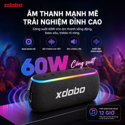 Loa Bluetooth XDOBO X8 III 60W + dây đeo – Bass Mạnh, Bluetooth 5.3, Chống Nước IPX7 2