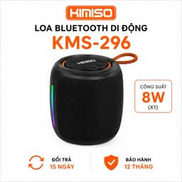 Loa Bluetooth KIMISO KMS-296 8W Chống Nước IPX5 Đèn LED RGB Hỗ Trợ USB TF FM Pin 1200mAh Loa Mini Di Động 1
