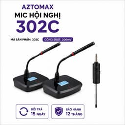 Mic Hội Nghị Không Dây AZTOMAX 302C Chính Hãng – Micro Cổ Ngỗng Thu Âm Rõ, Kết Nối 6.35mm Cho Phòng Họp, Hội Trường 1