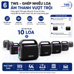Loa Karaoke Bluetooth Yibolang F2 Pro 160W Kèm Micro Không Dây - Pin 12000mAh, DSP Chống Hú, Chống Nước IPX6 7